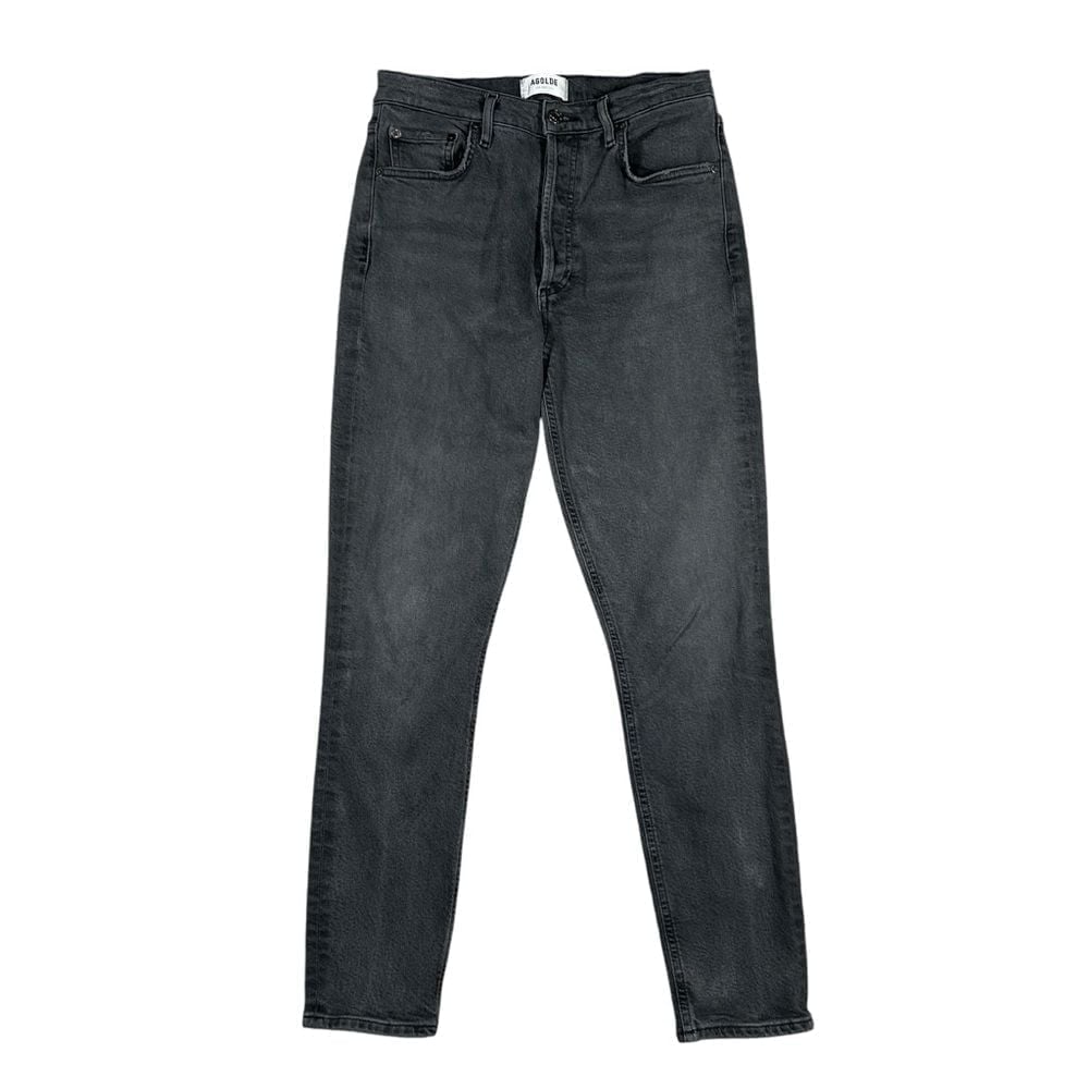 Agolde Nico High Rise Slim Jeans Stretch Gray Button Fly Women's Size 26