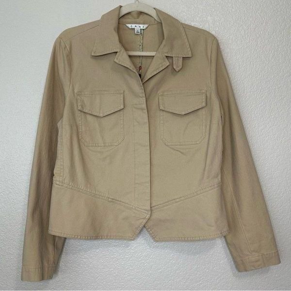 CAbi Chamois Khaki Button Down Jacket