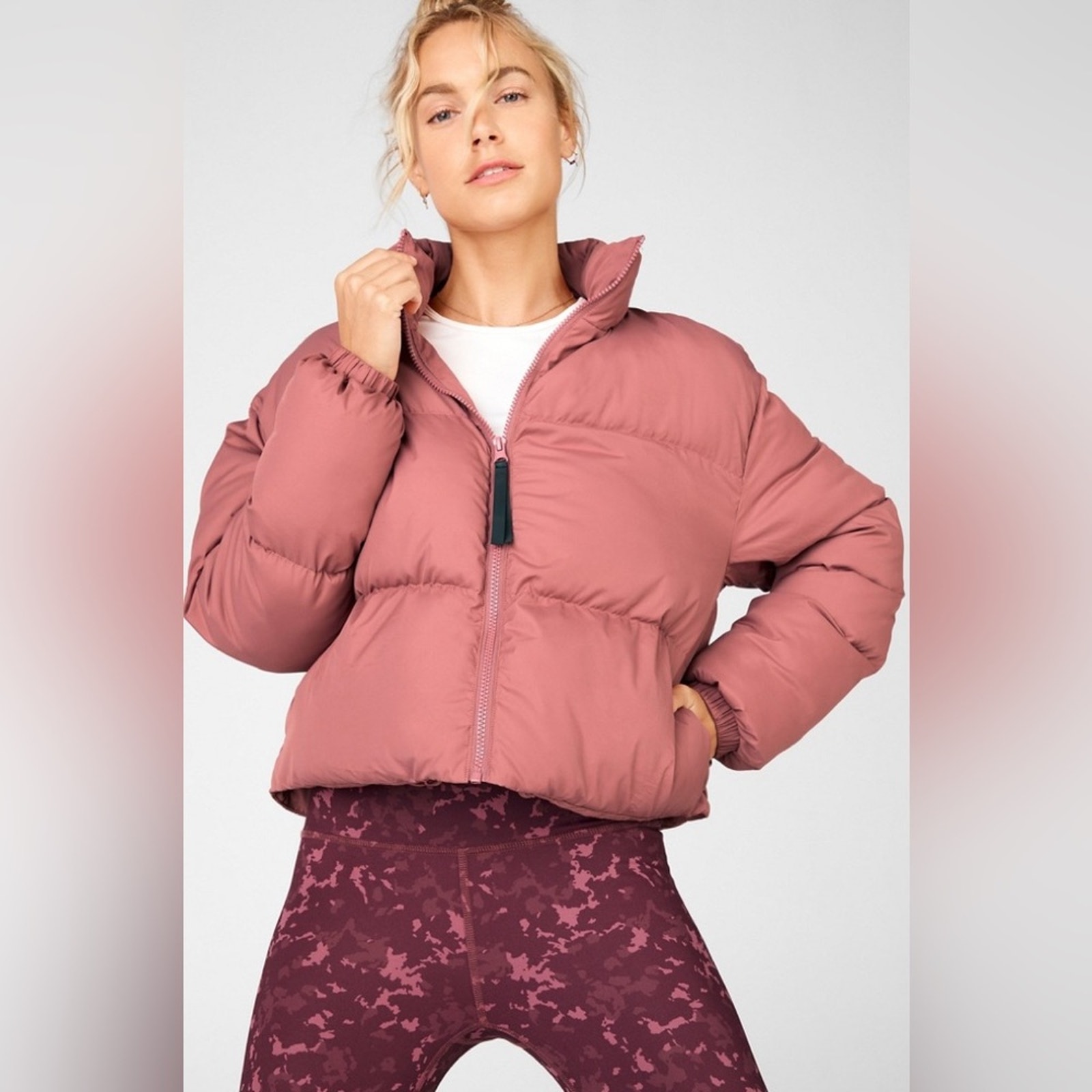 Fabletics Pink Puffer Coats Jackets for Women Mercari