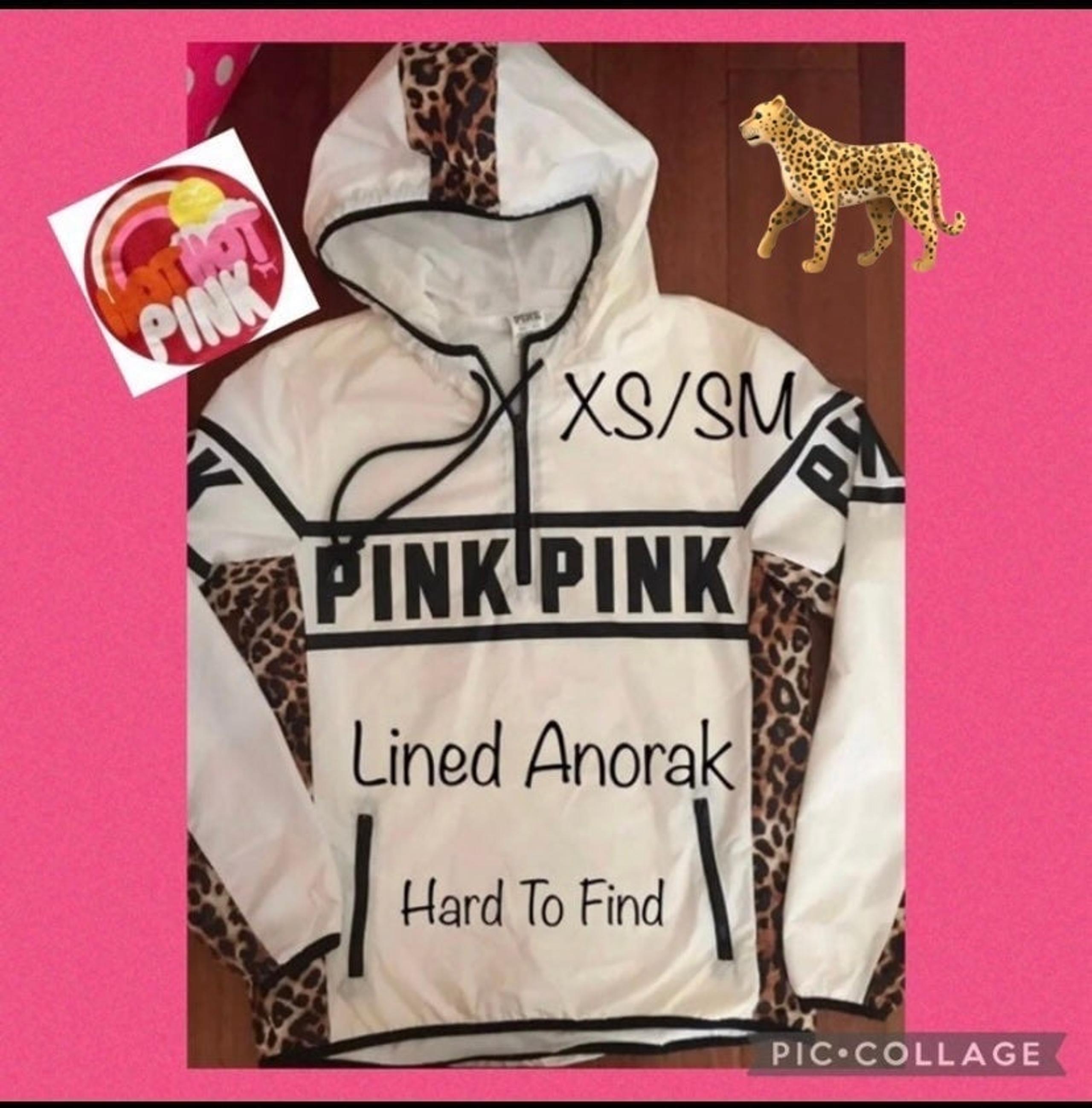 VS PINK Lined Cheetah Leopard Anorak Windbreaker