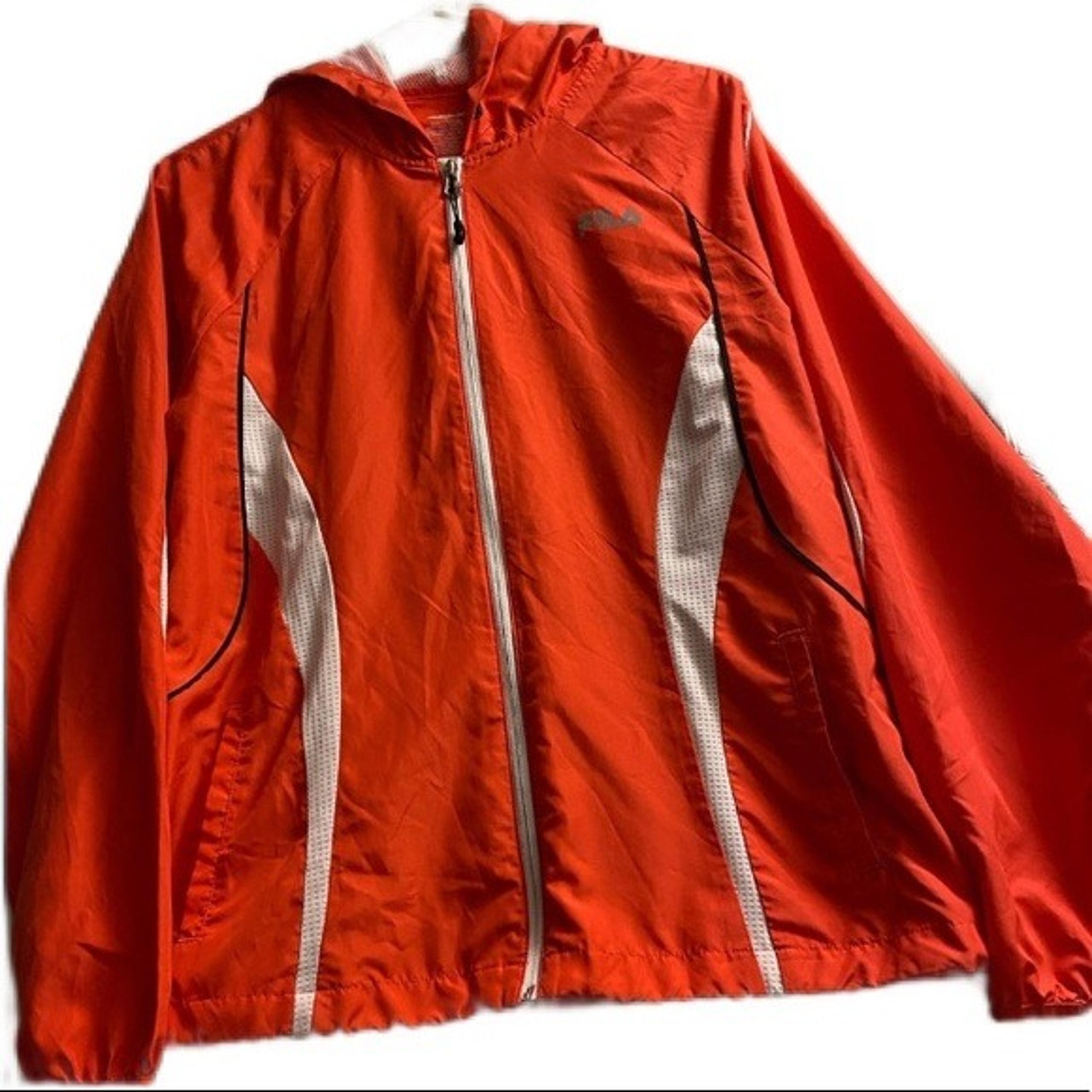 Fila Jackets& Coats Women’s Windbreaker Spring Jacket Color, Orange/White Size L