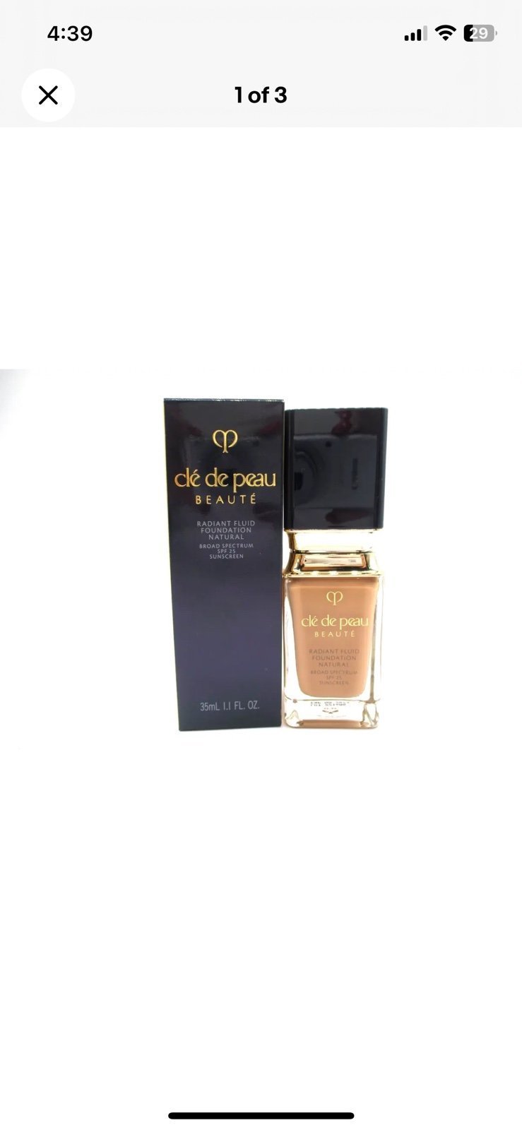 Cle De Peau Radiant Fluid Foundation Natural Spf 25 ~ B50 Tan Beige ~ 35 ml/BNIB