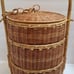 Vintage Asian Wedding 3 Tier Rattan Woven Wicker Bamboo Basket