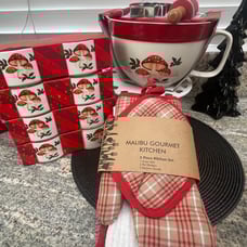 22pcs Bakeshop christmas mushroom mixing bowl, ramekin sets