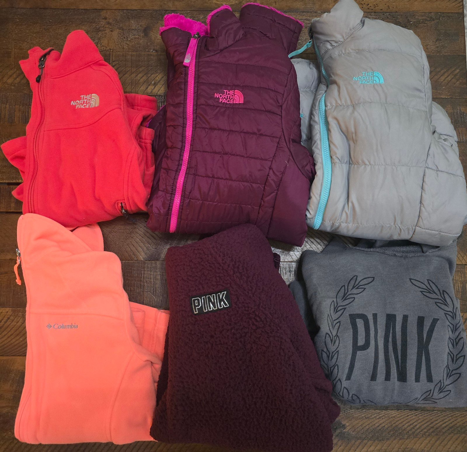 The North Face and Pink jackets/hoodies