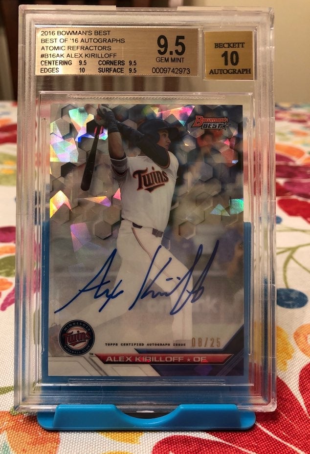 2016 Bowman’s Best Atomic Refractors Alex Kiriloff Auto BGS 9.5 RC