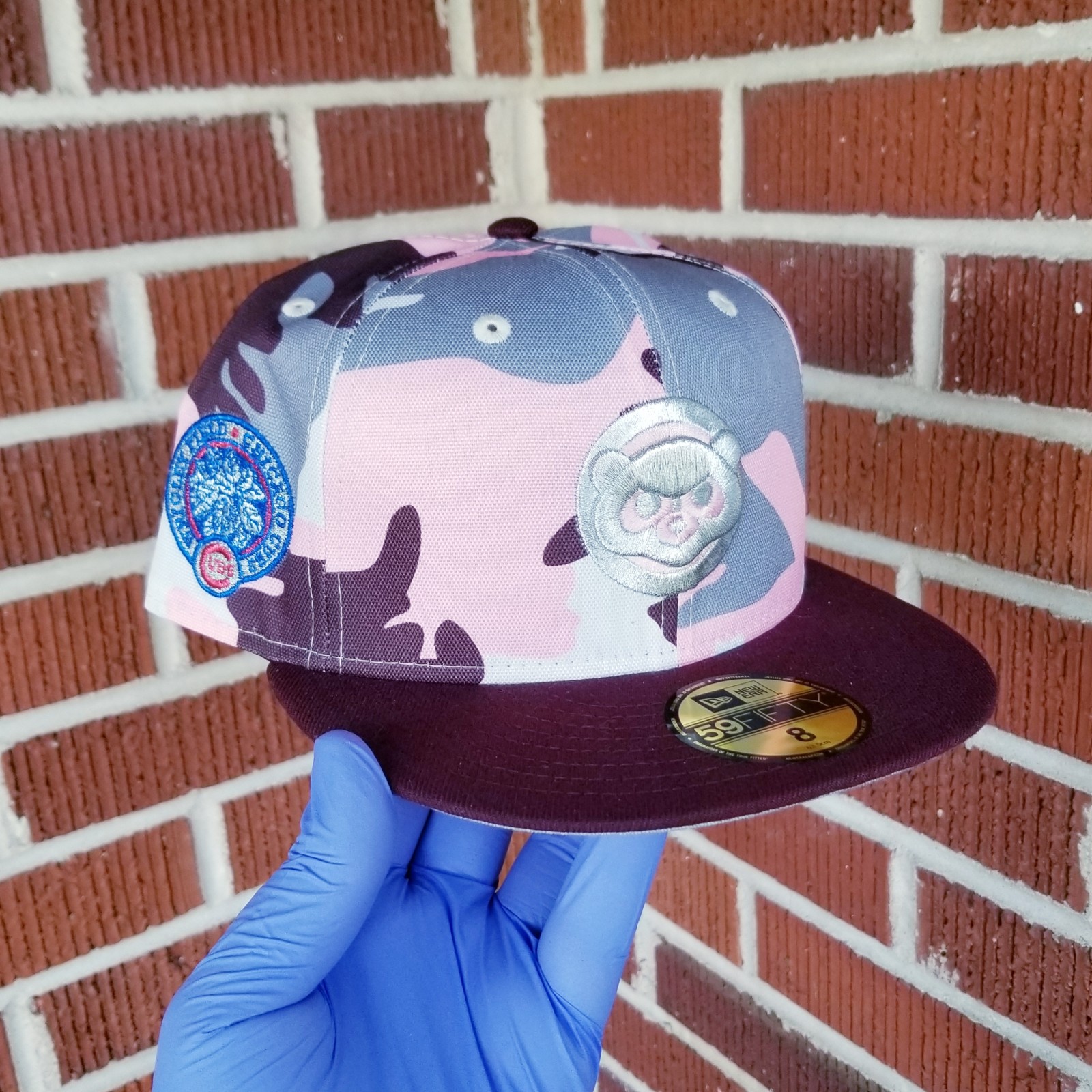 Chicago Cubs Pink Camo New Era Fitted Hat