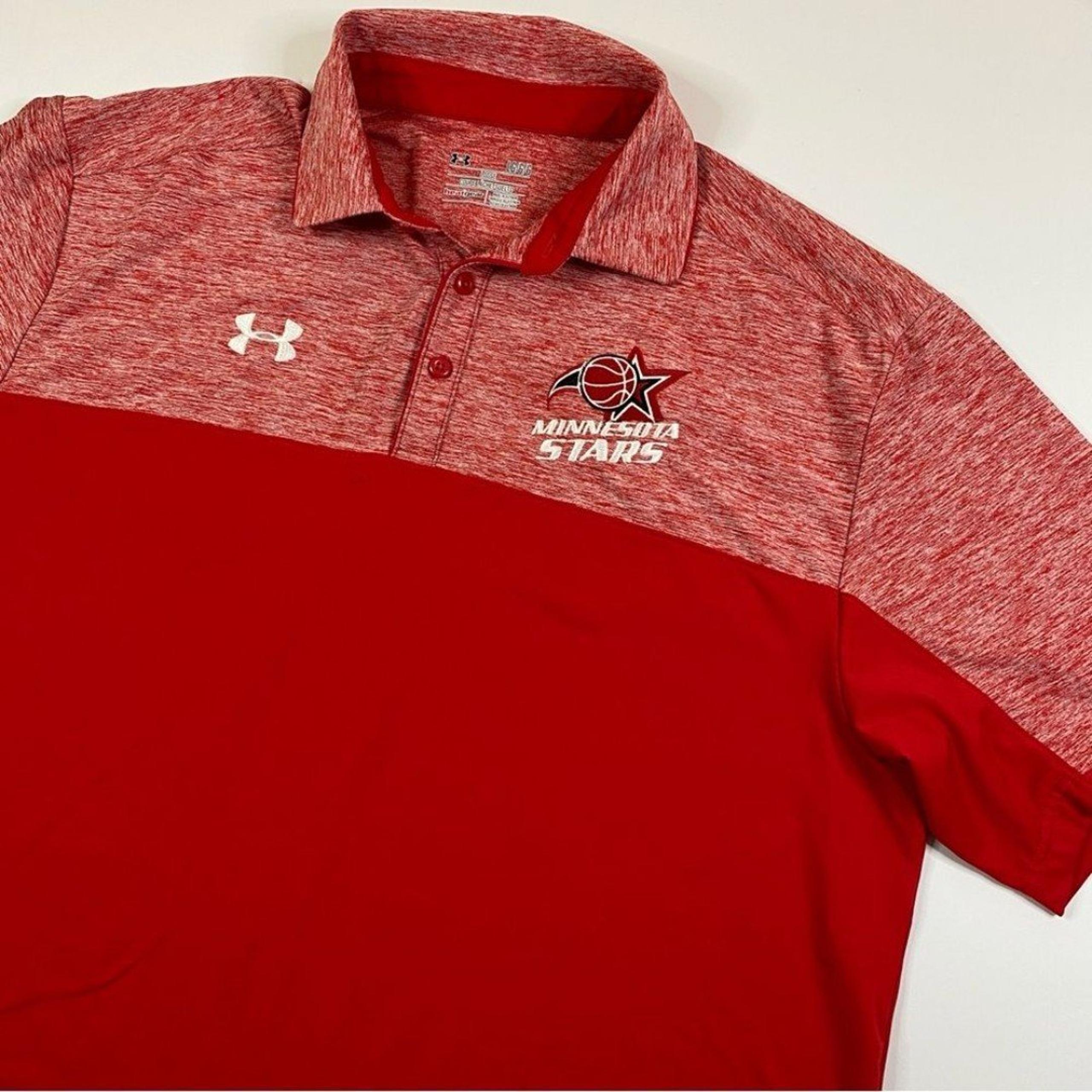 Minnesota Stars Under Armour Polo Shirt Men’s Large Basketball Embroidered