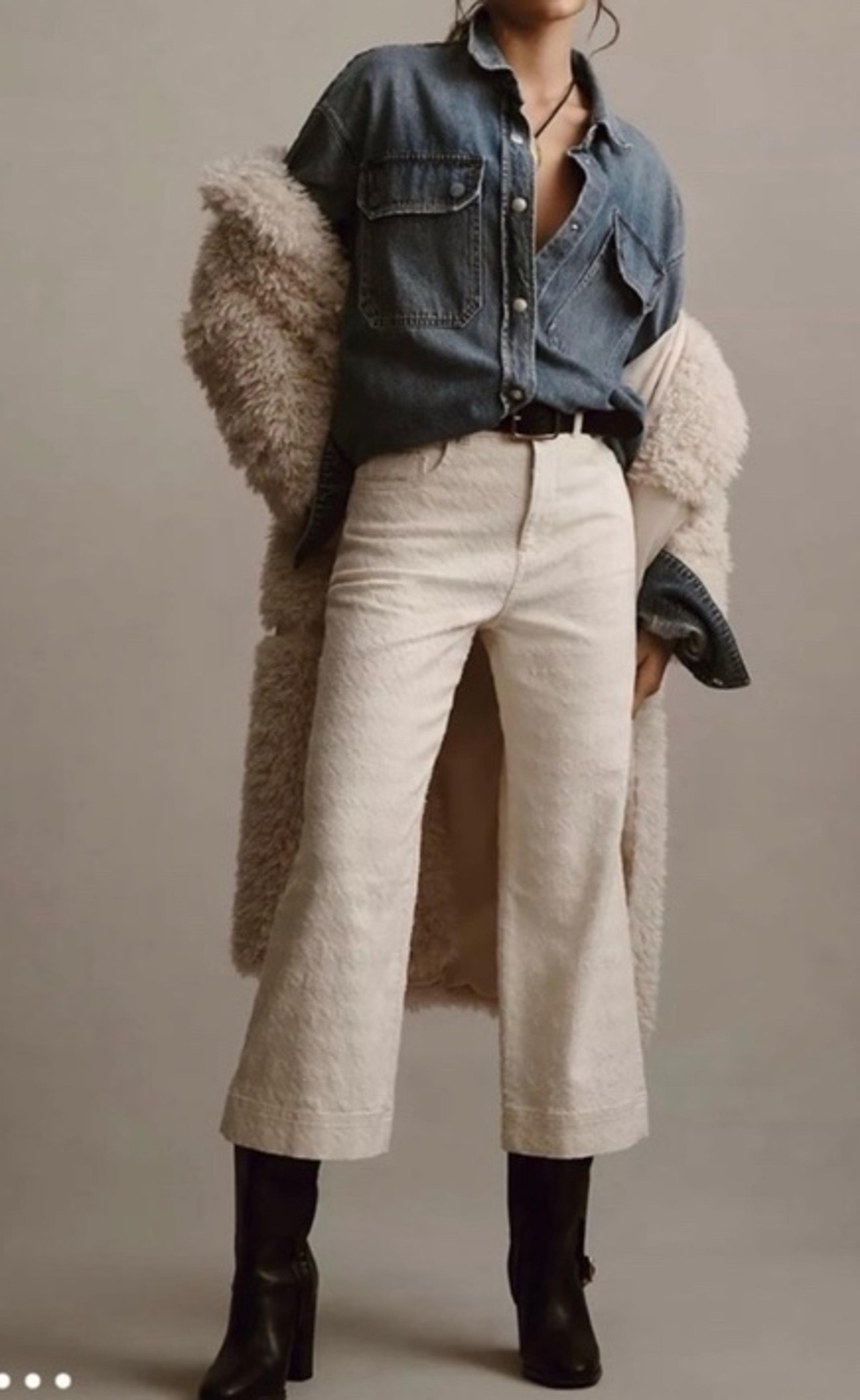 Anthropologie The Skipper High- Rise Crop Wide-Leg Jeans by Pilcro, 29