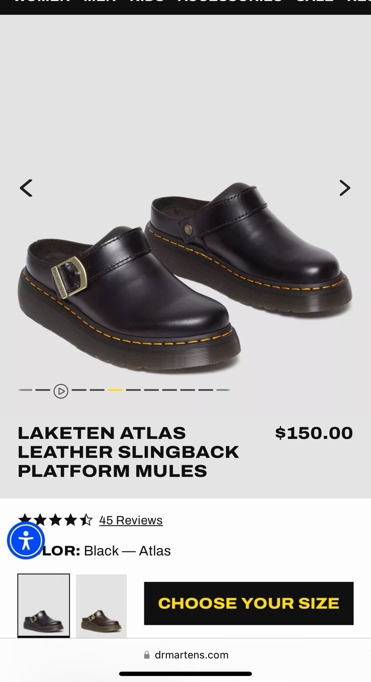ON HOLD L! Dr. marten LAKETEN ATLAS LEATHER SLINGBACK PLATFORM MULES