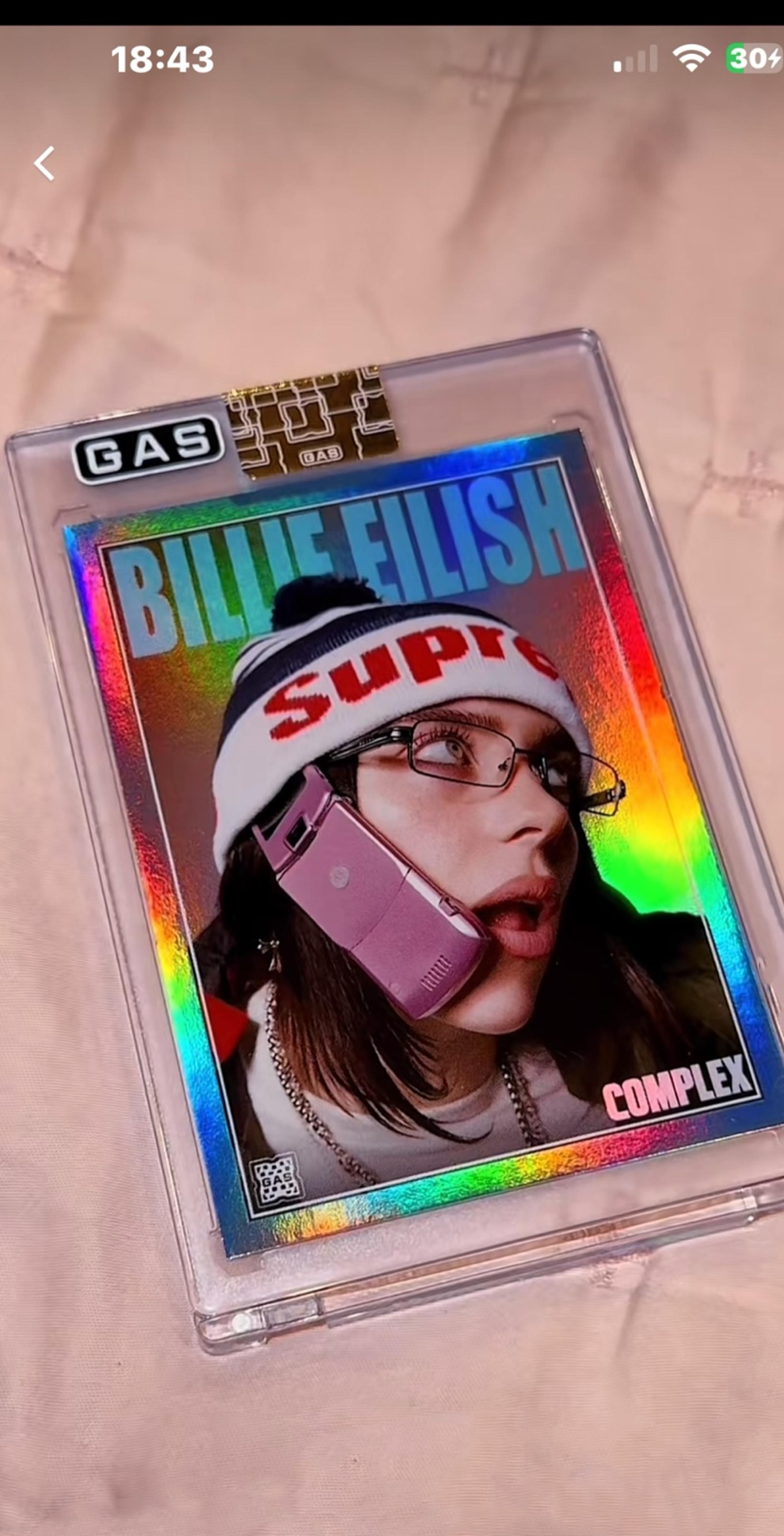 Billie Eilish Rainbow Foil Authentic GASxComplex Trading Card