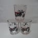 Nescafe Cafe Viet juice tumbler glass 3.7 Motorcycle Set 3 clear black red NEW