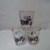 Nescafe Cafe Viet juice tumbler glass 3.7 Motorcycle Set 3 clear black red NEW