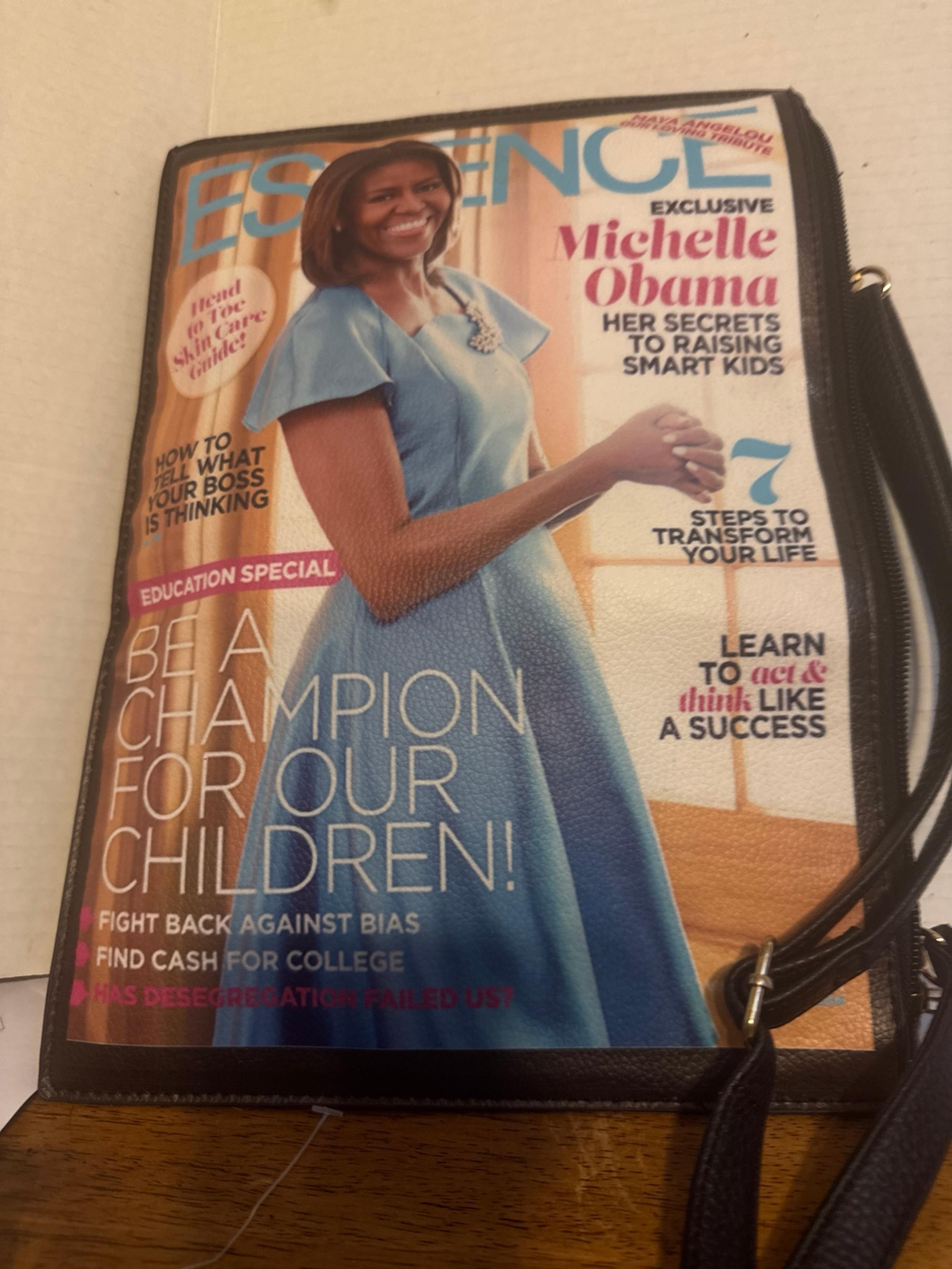 New Rare 9 X 22 Michelle Obama Magazine Cover Clutch/Shoulder: Crossbody Bag