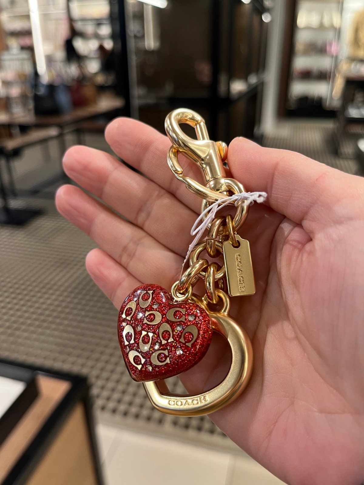 Coach heart key fob