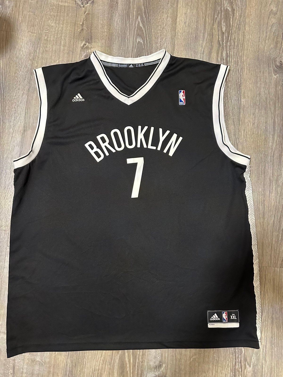 Men's Adidas Swingman Black Brooklyn Nets #7 Joe Johnson JJ NBA Jersey Size 2x
