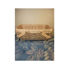 Vintage Longaberger Medium Gathering Basket with Swing Handles