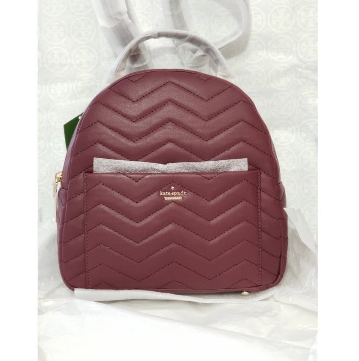 Kate Spade Reese Park Ethel backpack Quilted Leather satchel tote Bag