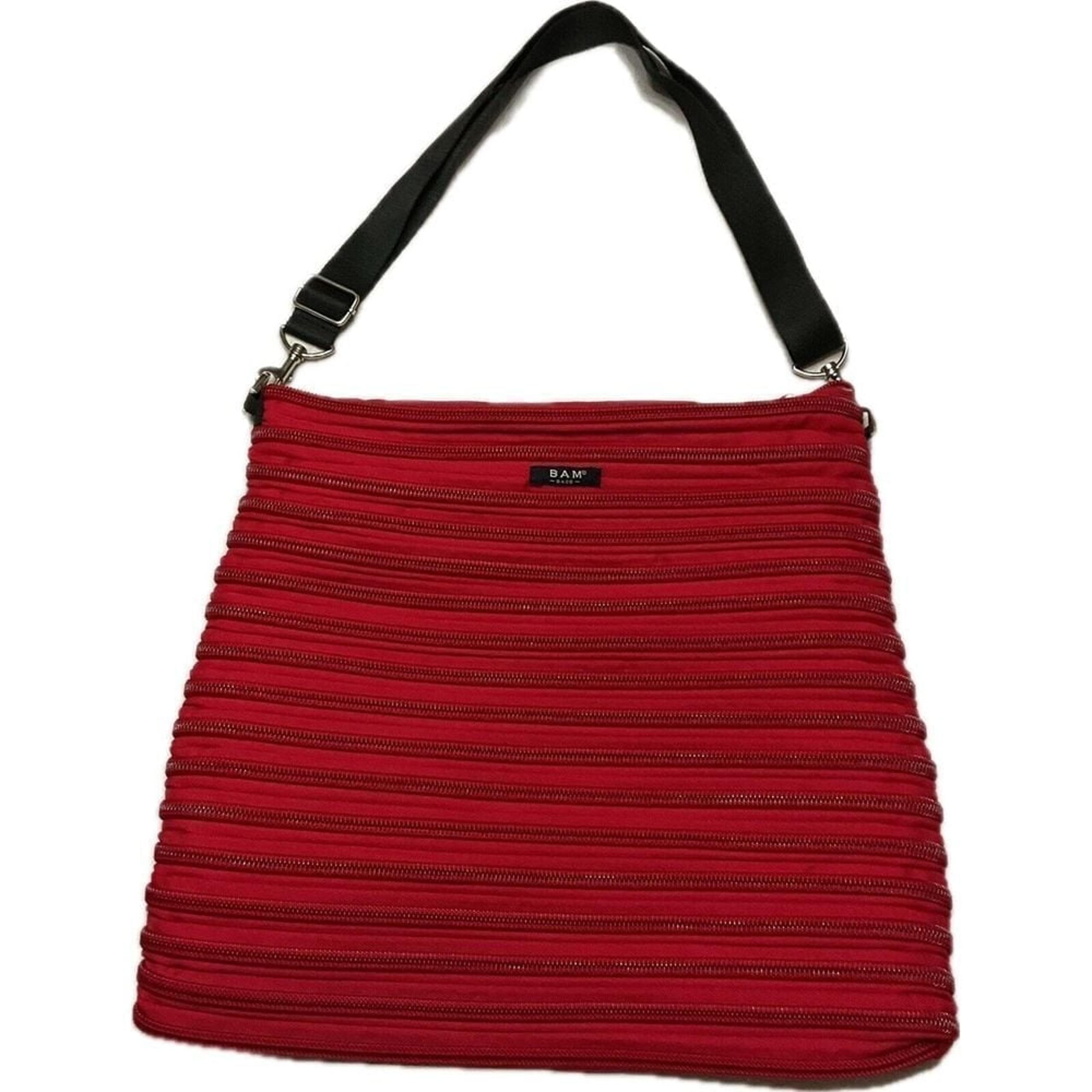 Bam Zipper Backpack Coverts  Messenger Bag Red Large Y2K Nylon