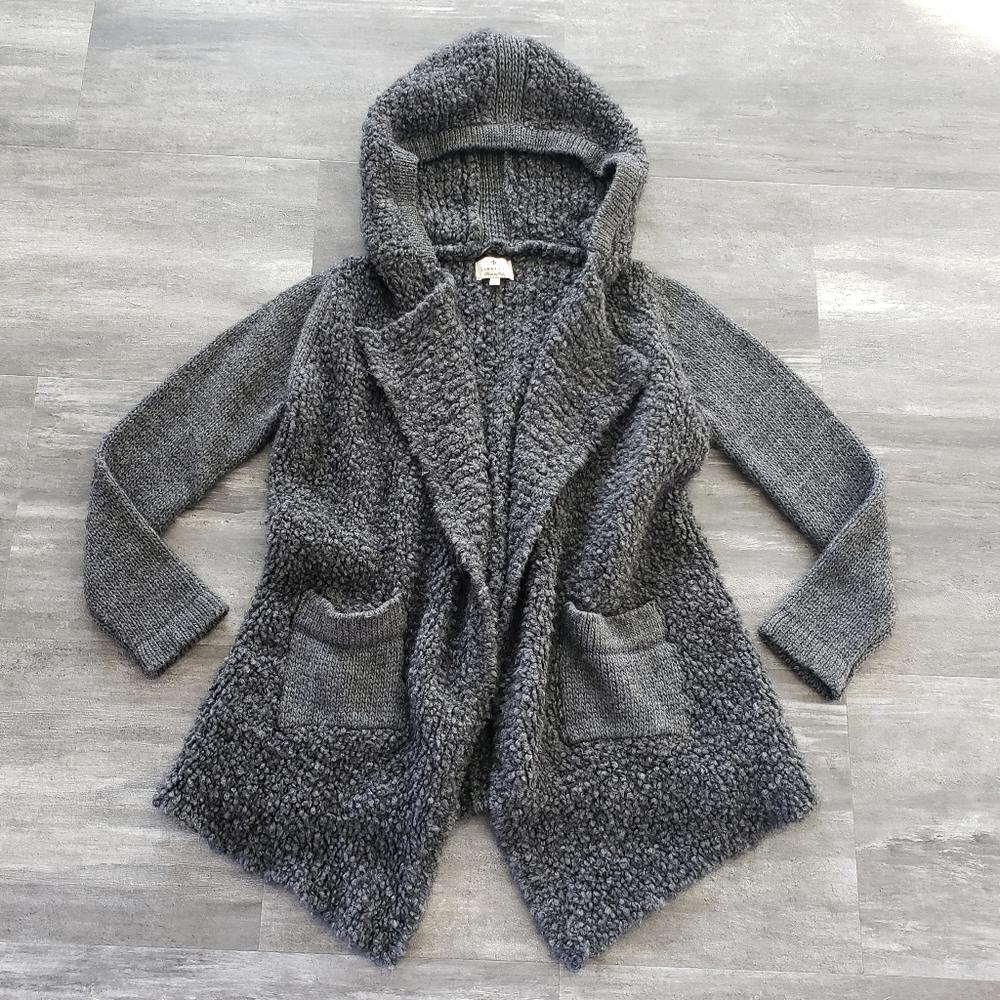 Dark Grey Berretti Chunky Cardigan Long Sleeve