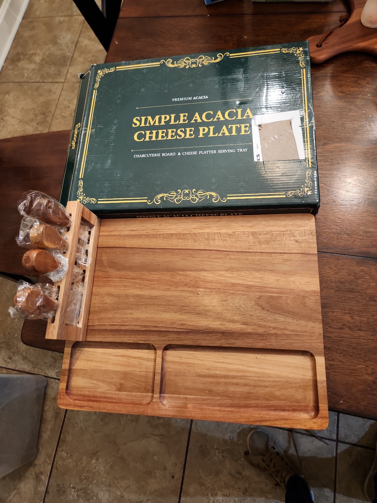 Easoger acacia charcuterie board & cheese platter