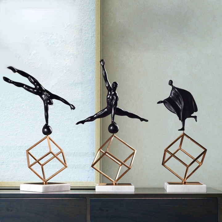 creative gymnastics character ornament modern minimalist