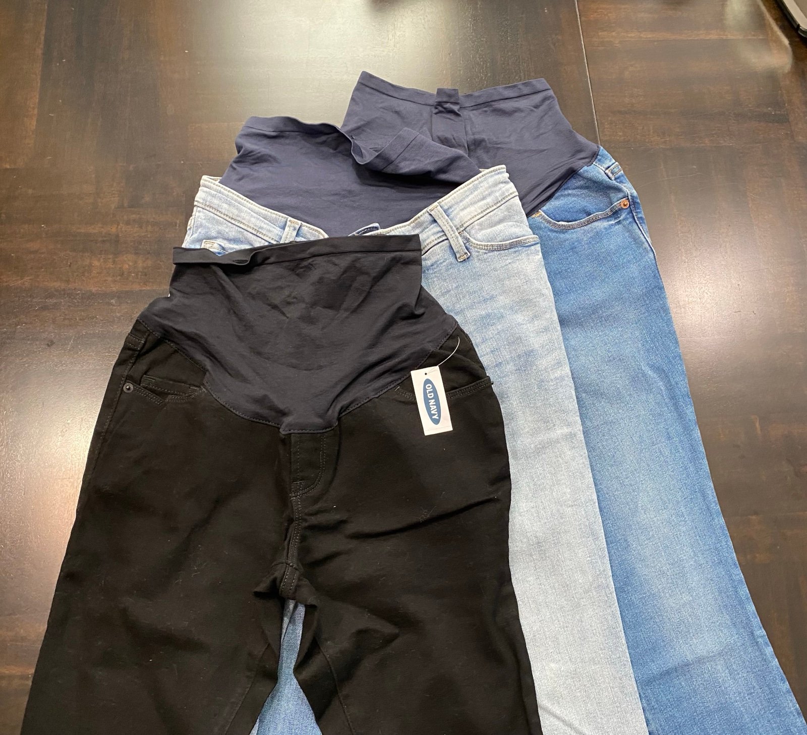 Maternity Jeans 3-Piece Bundle Maternity Rockstar Super Skinny Pants Size 2 Bla