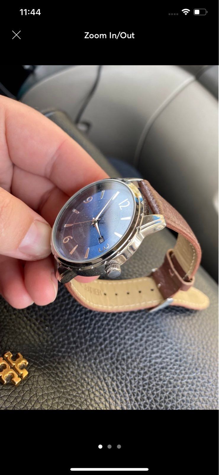 Eclipse men's leather watch