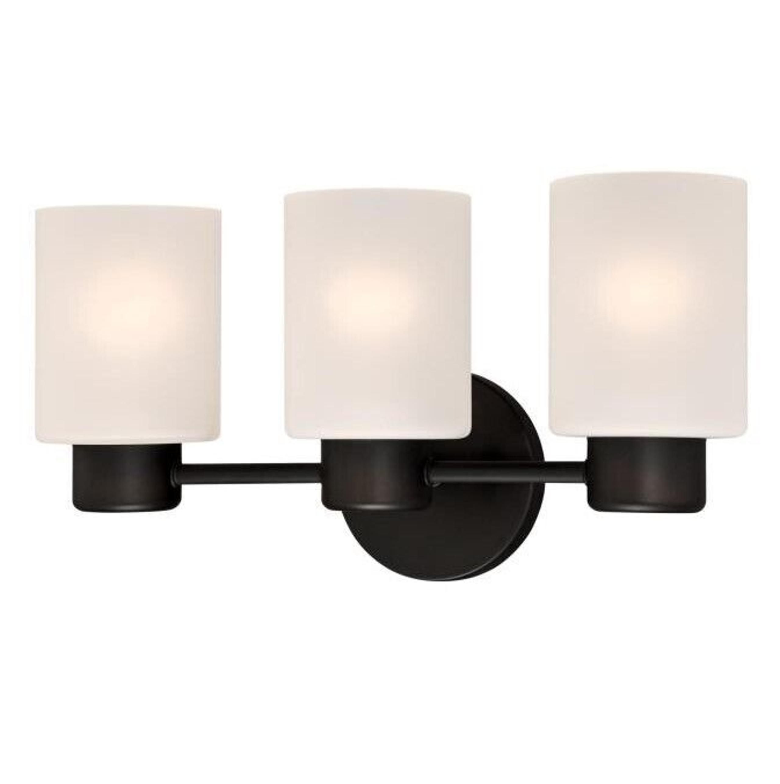 Alexander Three-Light Indoor Bronze finish Wall Fixture 60W 120V WESTINGHOUSE