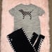 VS PINK checkered bling sequin dog lace tie legging pants campus tee shirt