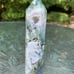 Green moss agate tower with druzy !