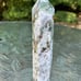 Green moss agate tower with druzy !