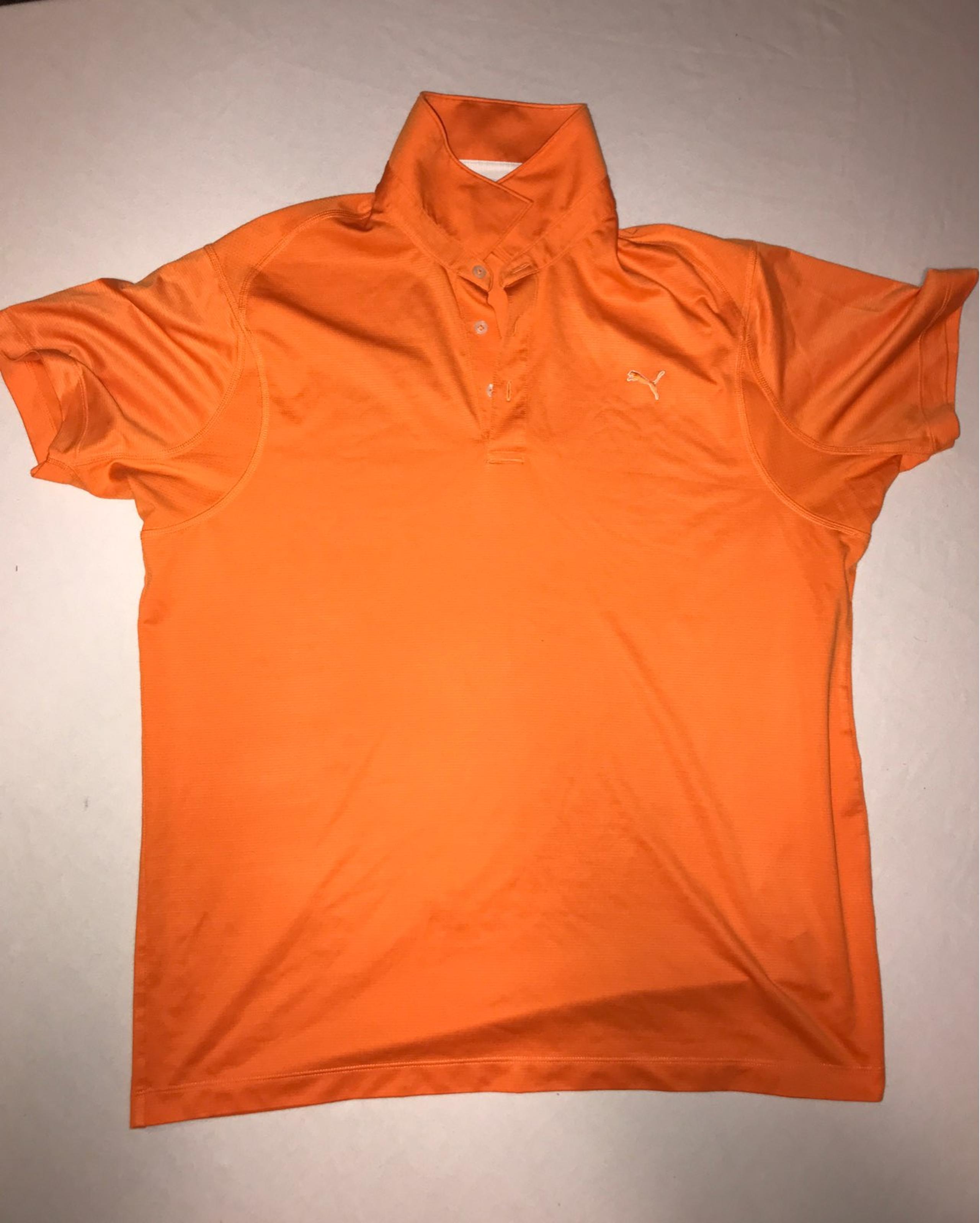mens shirts orange Puma polo