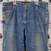Y2K Riggs Workwear by Wrangler dura smiled Med wash loose fit tapered jeans42/32