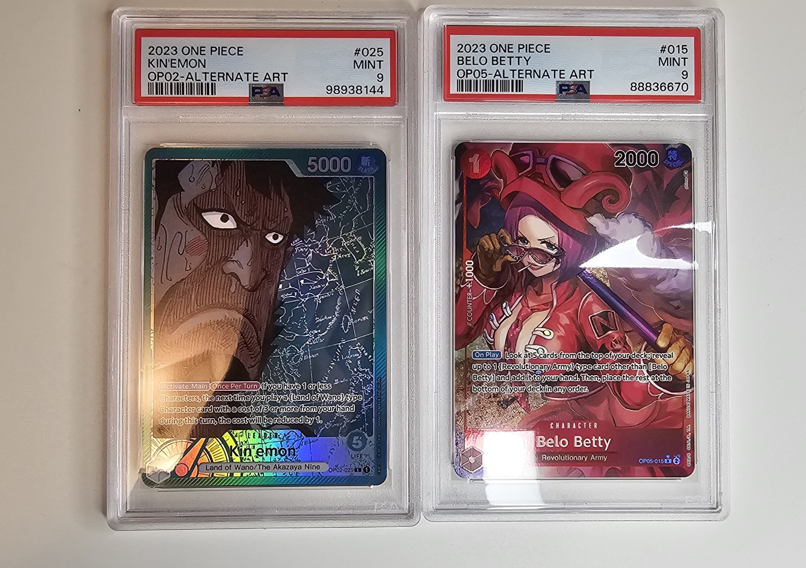 One Piece TCG PSA9's