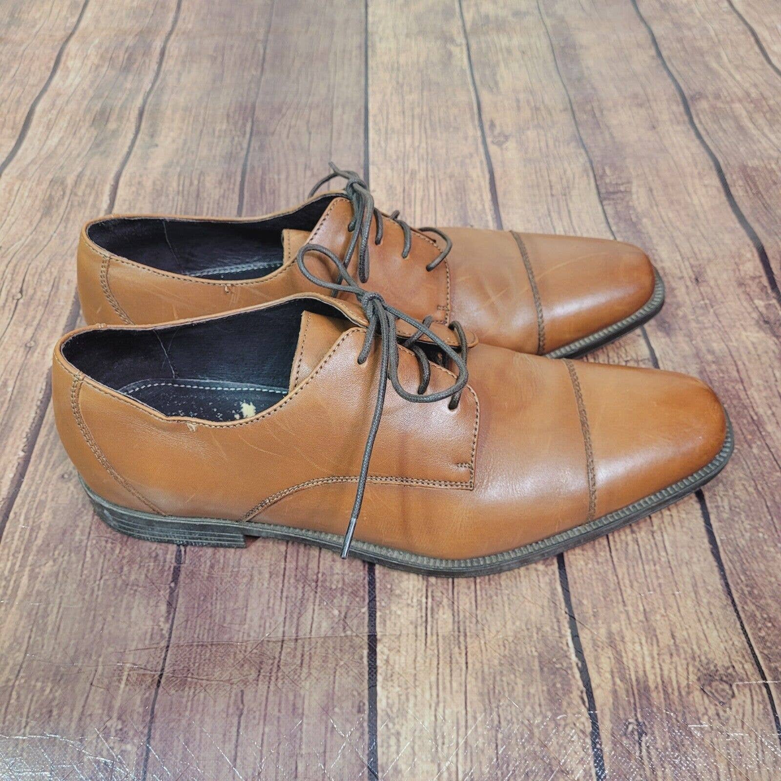 Aston Grey Mens Shoes Brown Size 10 Houston Oxford Leather 11151