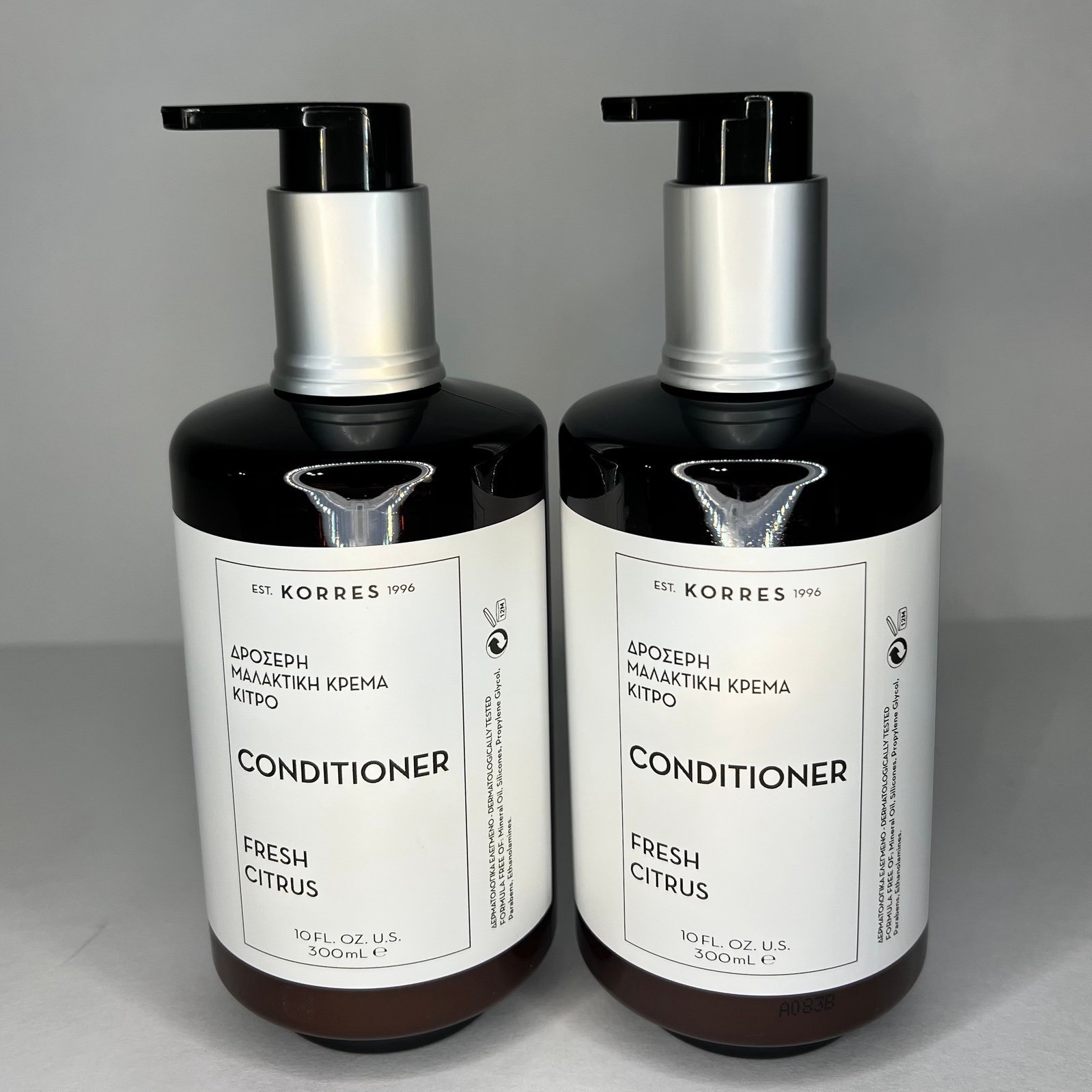 KORRES Conditioner Fresh Citrus 10fl Oz Dermatologically Tested (2 Bottles)