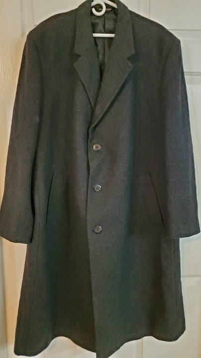 F.R. Tripler Men's Black 70% OverCoat 50