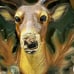 Vintage Deer Head Buck Full Antler Bookends Leaves Acorns Mancave Lodge