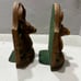 Vintage Deer Head Buck Full Antler Bookends Leaves Acorns Mancave Lodge