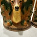 Vintage Deer Head Buck Full Antler Bookends Leaves Acorns Mancave Lodge