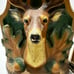 Vintage Deer Head Buck Full Antler Bookends Leaves Acorns Mancave Lodge