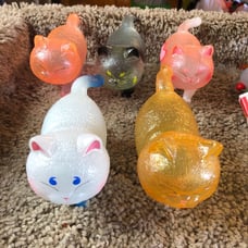 Cat Bell Transparent Plastic Cats from Blind Boxes