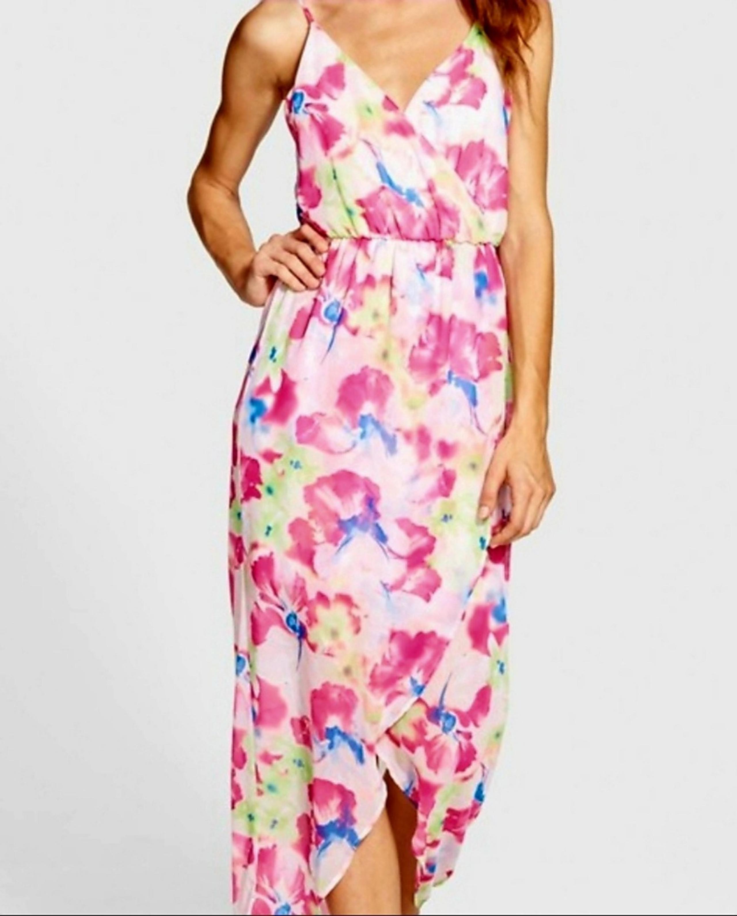 Lush Dresses | Nwt Lush Neon Floral High Low Maxi Dress Size Small