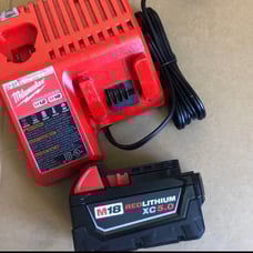 Milwaukee DUAL M12 M18 CHARGER with M18 5.0 XC battery and M12 5.0 XC battery