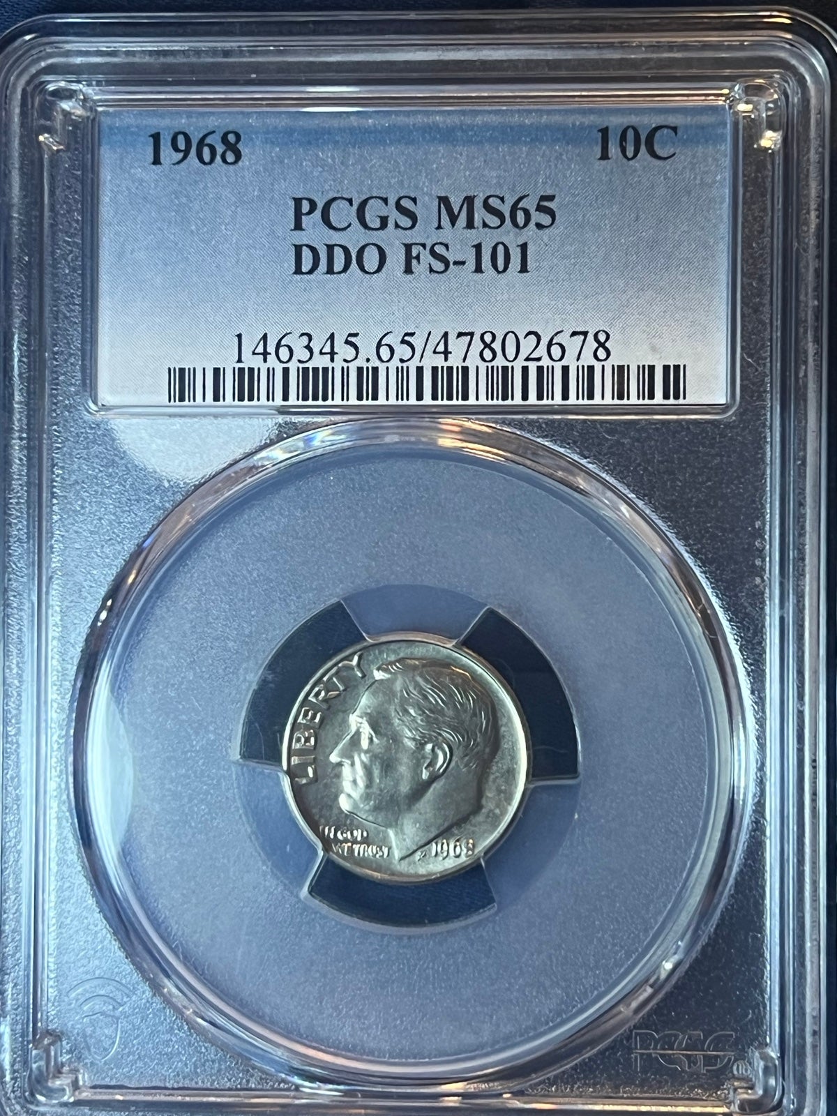 1968 Dime PCGS