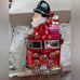 Santa Riding a Fire Truck full of Christmas Gifts Glass Ornament Neiman Marcus