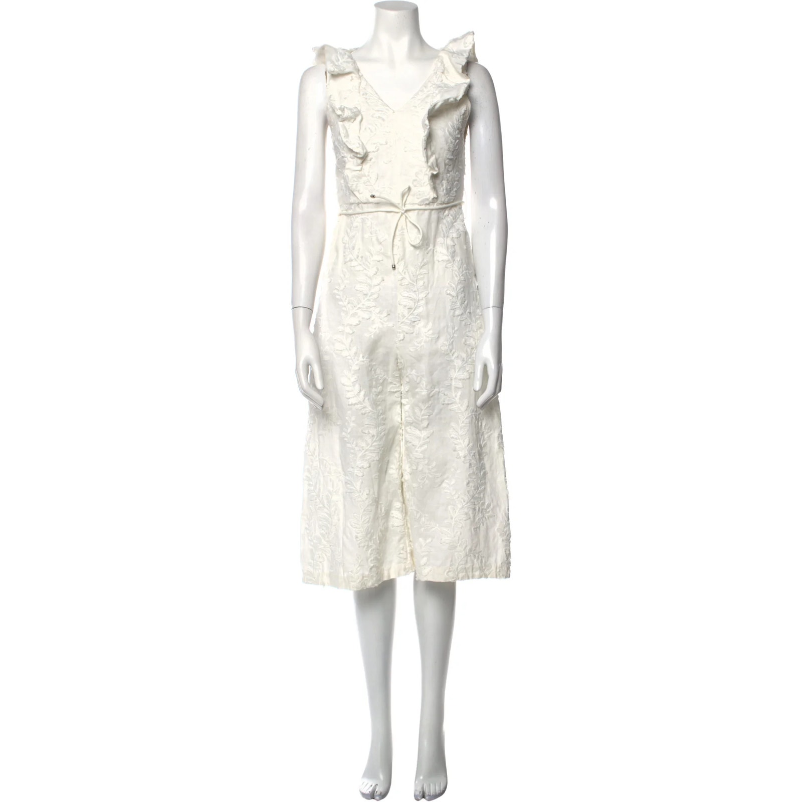Zimmermann Patterned V-Neck Jumpsuit - Size Medium