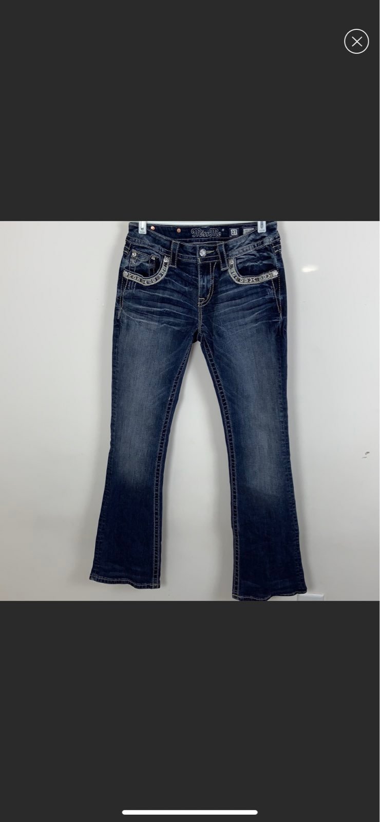 Miss Me Mid Rise Boot Jeans Size 27
