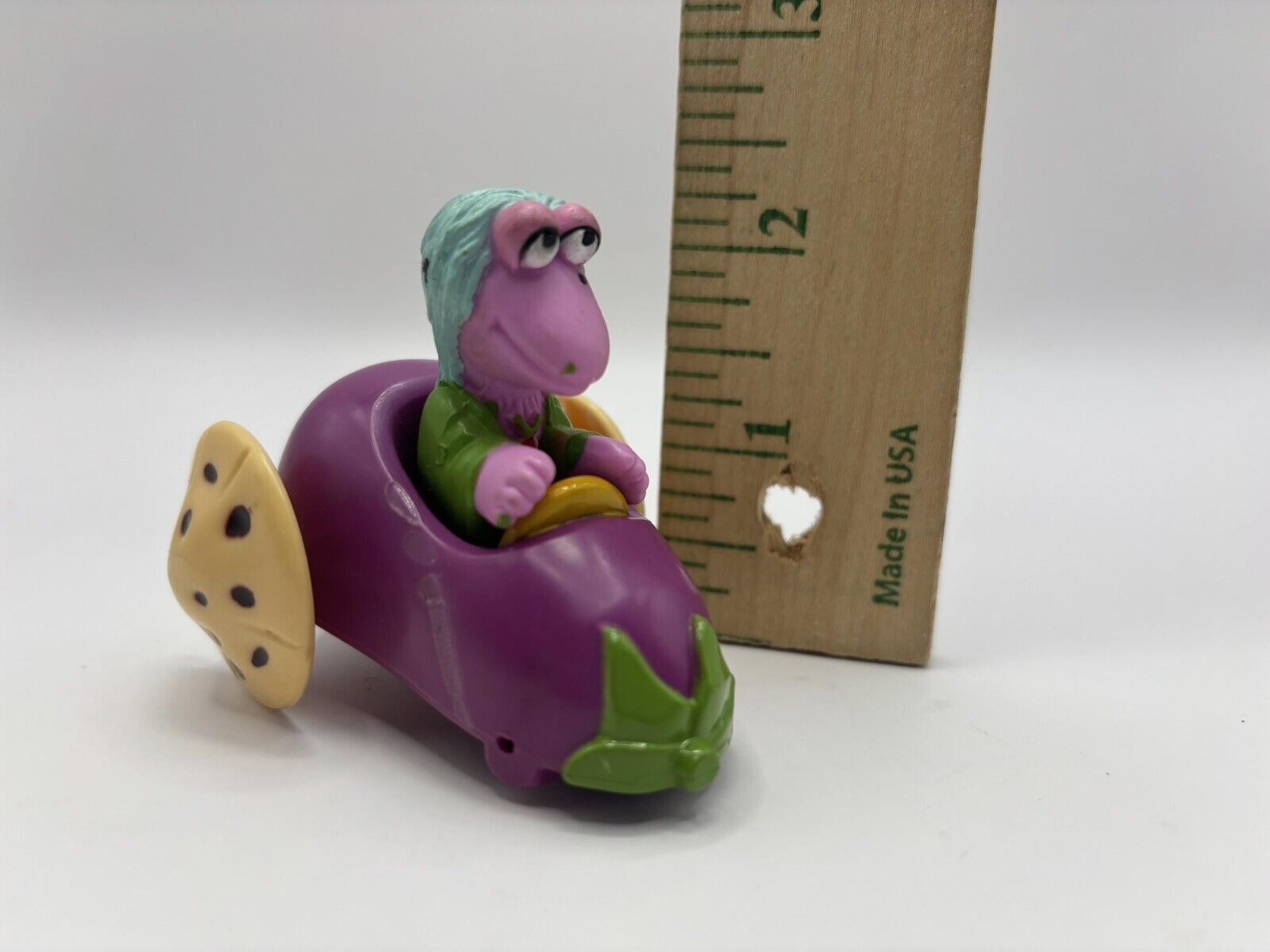 Vintage McDonalds Happy Meal 1988 Fraggle Rock Vegetable Eggplant Car Toy Mokey